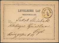187. Díjjegyes levelezőlap / PS- card 'FELSŐ-FALU' - Pest
