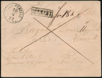 1871 Pénzeslevél / Insured cover 'DUNA-PENTELE F(EHÉ)R M' - Pest