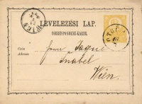1871.07.18. I típusú díjjegyes levelezőlap / GA-Karte  'OTOCA(C)' - 'WIEN'