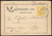 1871 Díjjegyes levelezőlap / PS-card 'FURTA' - 'PEST'