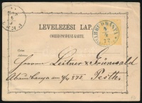 1872 2kr díjjegyes levelezőlap 'ABRUDBÁNYA / ALSÓ-FEHÉR M.' kék / blue