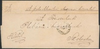 1872 Hivatalos levél 'MEZŐTÚR / KÜL. SZOLNOK M.' - Szolnok