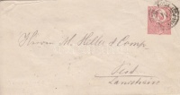 1873 5kr Díjjegyes boríték / PS-cover '(MOZGÓ) POSTA (TEM)ESVÁR-PEST'