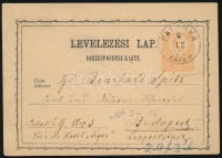 1873 2kr díjjegyes levelezőlap 'PA(LA)NKA / BÁCS M.'