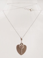 Ezüst nyaklánc medállal, Ag., nettó: 11,2gr., jelzett, 42cm /Silver necklace with pendant, Ag, net. 11,2gr, marked, 42cm