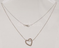 Ezüst nyaklánc medállal, Ag., bruttó: 6,4gr., jelzett, 39cm/ Silver necklace with pendant, Ag, net. 6,4gr, marked, 39cm