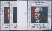 2006/02 Bartók Béla 4 db-os emlékív garnitúra (28.000)