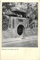 Budapest II. Bolyai utca 13., villa díszes kerítése (EB)