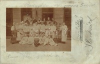 1903 Budapest VIII. Hauer-féle cukrászda, cukrászok csoportképe; Rákóczi út 47., photo (fl)