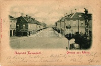 1899 Kőszeg, Güns; utca, Pollák Sándor üzlete (EM)