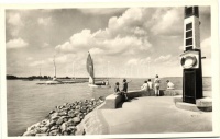 Siófok, móló, vitorlás