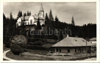 Borszék-fürdő, Borsec; Római katolikus templom, plébánia lak / Roman Catholic church, parish