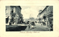 Kolozsvár, Cluj; Wesselényi Miklós utca, Pannónia Szálloda, Hirsch Adolf üzlete / street, hotel, shop