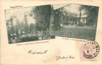 1899 Nagybánya, Oradea; Széchenyi liget, Vendéglő / park, restaurant (EK)
