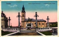 Nagyvárad, I. Ferdinánd szobra / statue, vissza So. Stpl