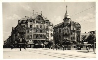 Nagyvárad, Oradea; Sas palota, Hunnia nagyszálloda, Herskó József üzlete / palace, Grand Hotel, shop