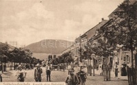 Székelyudvarhely, Odorheiu Secuiesc; Kossuth utca, Budvár / street, mountain