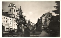 Kassa, Kosice; színház, a Premontrei rend temploma, Cébé és Rohringer üzletei / theater, Norbertine church, shops