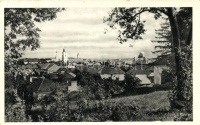 Losonc, Lucenec; látkép zsinagógával / general view with synagogue (EK)