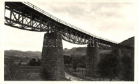 Uzsok, Uzhok; Viadukt / viaduct, 'Sport Szálloda - Magyar-Lengyel Határ' So. Stpl.