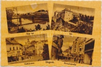 Ungvár, Régi híd, vár, Kishíd utca / bridge, street, castle