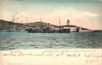 Vis, Lissa; view with steamship (EK)