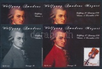 2006/3 Mozart 4 db-os emlékív garnitúra azonos sorszámmal (25.000)