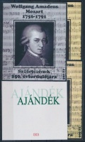 2006/1 W.A. Mozart 4 db-os emlékív garnitúra azonos sorszámmal (28.000)