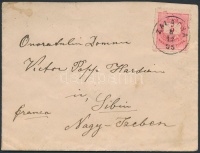 1885 5kr levélen 'ZALATNA'