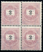 1889 2kr elektro tip 4-es tömb (luxus minőség)