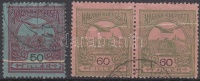 1913 Turul 50f + 60f pár papírránccal