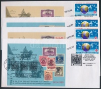 2000 Kolozsvár - Nagyvárad 4 klf emlékív 4 FDC-n (20.000)