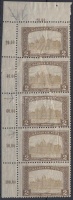 1916 Arató-Parlament 2K ívsarki ötöscsík papírráncokkal