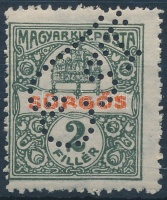 1916 Sürgős bélyeg 'EST' céglyukasztással