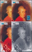 2006/24 Mozart 4 db-os emlékív garnitúra azonos sorszámmal (20.000)
