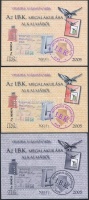 2005/42 Az IBK megalakulása 3 klf emlékív az alapító tagoknak hátoldali felirattal + tanúsítvány (12.000)