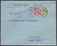 1916 Cenzúrás levél 'FIUME' - Abbazia