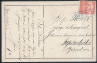 1918 Képeslap 'EGER P.U.' pályaudvari bélyegzéssel