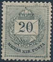 1881 20kr 11 1/2 : 12 1/2 fogazás. Ritka!