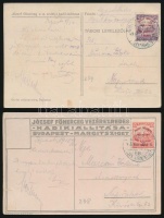 1918 2 db képeslap 'SZENTMARGITSZIGET' bélyegzéssel
