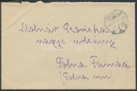 1919 Magyar Posta 4x5f (eltömődött értékszámok) távolsági levélen