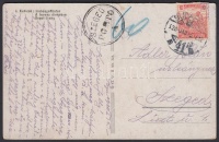 1920 (1. díjszabás) Képeslap 'SZEGED PORTO A' bélyegzéssel, '60' portójelzéssel
