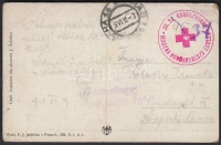 1915 Tábori posta képeslap 'Militärpflege / Katonai ápolási ügy' + '36.SZ. KÓRHÁZVONAT / MAGYAR VÖRÖSKERESZT EGYLET'