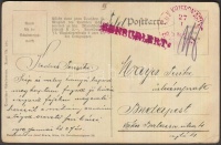 1916 Képeslap haditengerészeti postával / Navy mail postcard 'S.M.S. BUDAPEST'