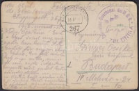 1916 Tábori posta képeslap 'Übernahms Detachemen des M.G.G.' + 'EP 267'