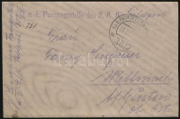 1916 Tábori posta levél tartalommal / Field post cover 'K.u.k. Fassungsstelle des 2.A.K.' + 'HP 388 a'