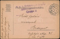 1916 Tábori posta levelezőlap / Field postcard 'K.u.k. Brückenkopf Belgrad  Artillerieabschnitt II. Gruppe II' + 'EP BELGRAD c'