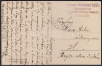 1917 Tábori posta képeslap 'Tábori Kórházi ügy. Portómentes cs. és kir. várkapitányság Gödöllőn'