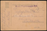 1917 Tábori posta levelezőlap / Field card 'K.u.k. Fliegerkompagnie Nr. 3.'
