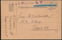 1917 Tábori posta levelezőlap / Field postcard 'K.u.k. Fliegerkomp. Nr. 36.'